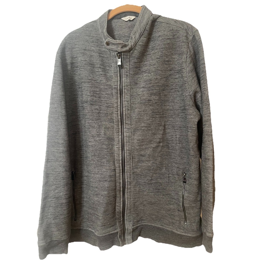 Calvin Klein Men's full-zip knitted jacket PTP 24 Length 28 XXL Pre-loved EUC